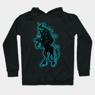 Glowing black Unicorn Hoodie